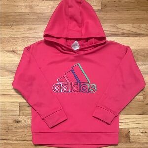 Adidas Logo Bright Pink Hoodie Size 6/6x